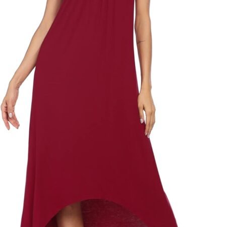 Women's Sleeveless Long Nightgown Full Slip Nightdress Soft Sleepdress V Neck Nightshirt